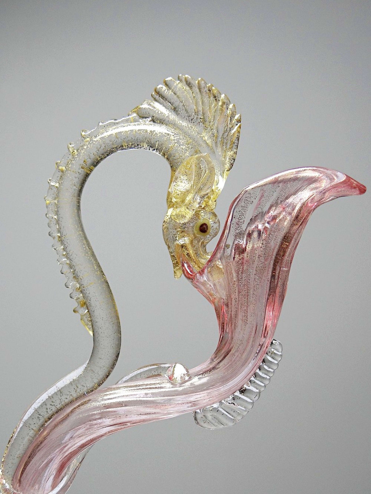 Vintage Krug "Delphin" von Antonio Salviati, Murano Glas