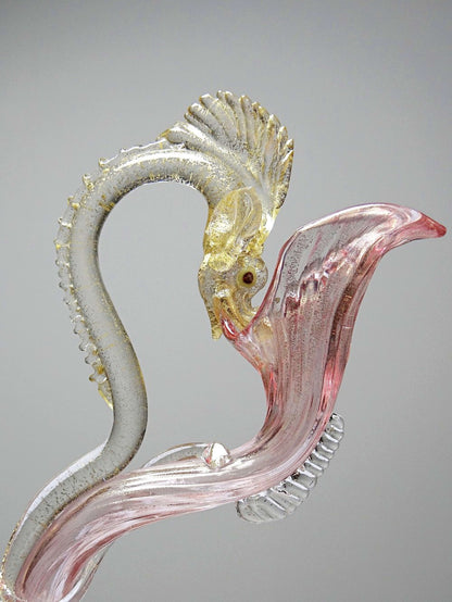 Vintage Krug "Delphin" von Antonio Salviati, Murano Glas