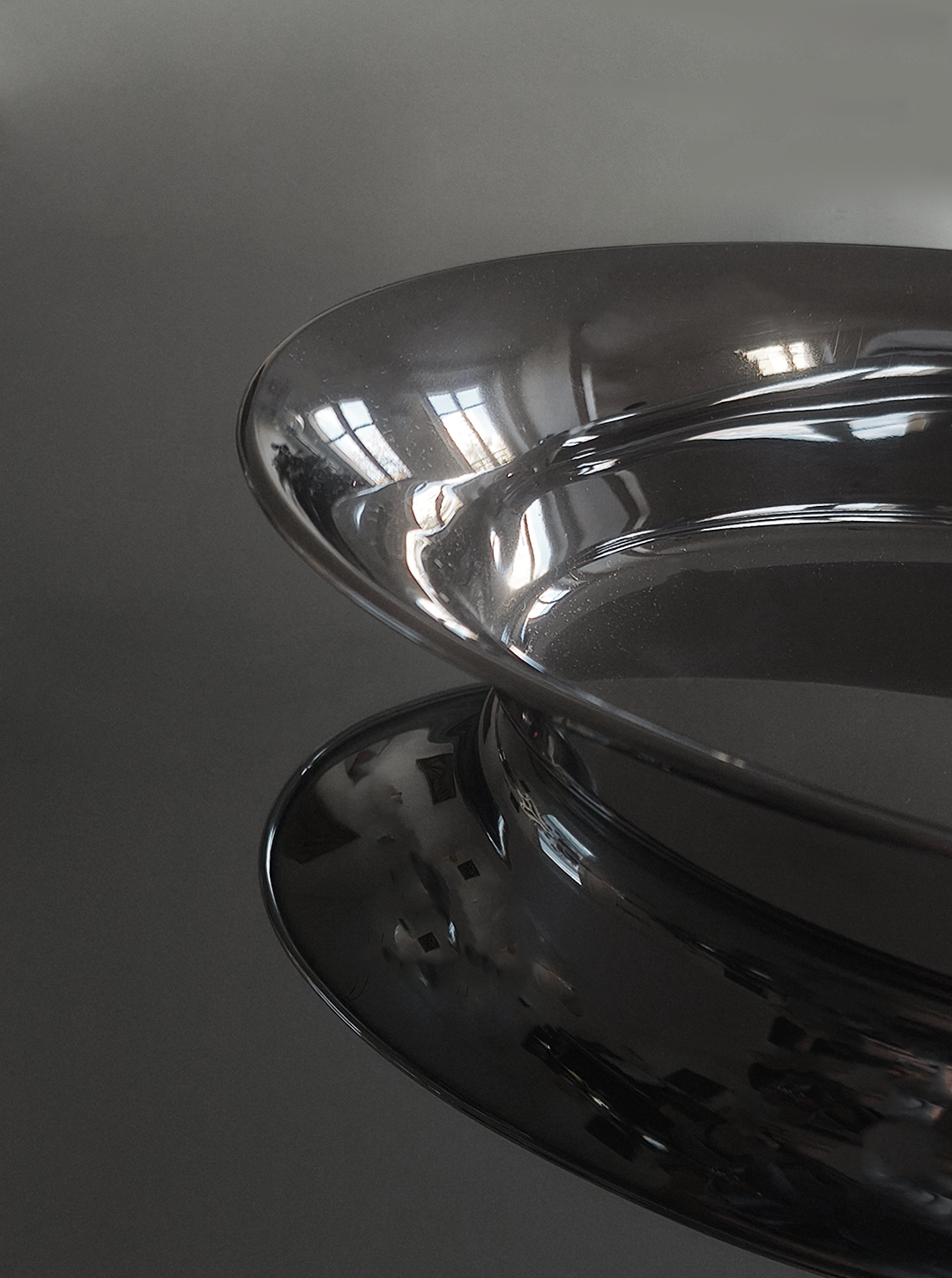 Vintage Schale oval aus Stahl