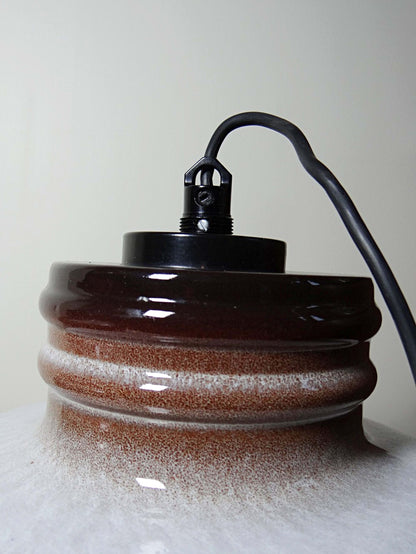 Vintage Hängeleuchte Keramik Herda, Fat-Lava-Glasur