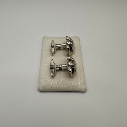 Vintage Manschettenknopf Twisted Knot aus 835er Silber