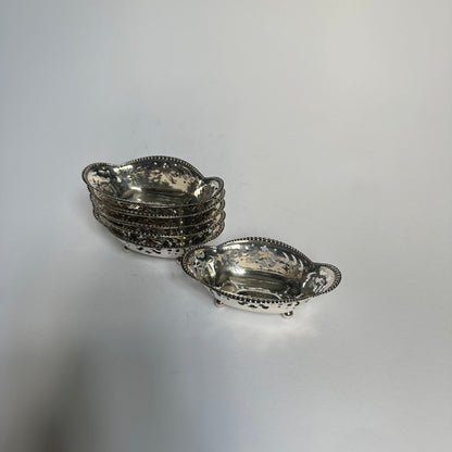 Vintage Schälchen Sterling Silber durchbrochen von Tiffany+Co Set von 6