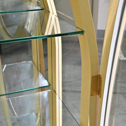 Vintage Vitrine von Matsuso mit Beleuchtung und Birds Eye Maple