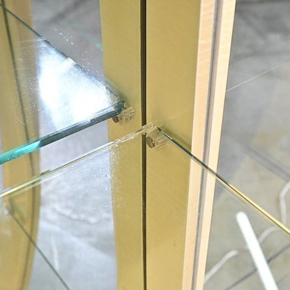 Vintage Vitrine von Matsuso mit Beleuchtung und Birds Eye Maple