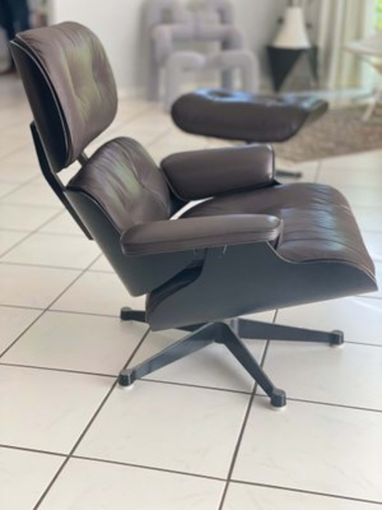 Vintage Lounge Sessel Set von 2 von Charles und Ray Eames für Herman Miller schwarz