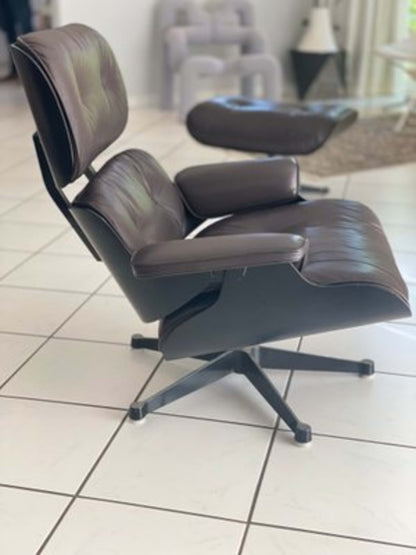 Vintage Lounge Sessel Set von 2 von Charles und Ray Eames für Herman Miller schwarz