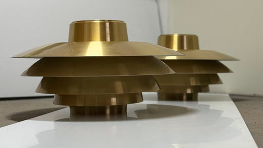 Vintage Deckenleuchte Verona von Svend Middelboe für Nordisk Solar Set von 2 Messing