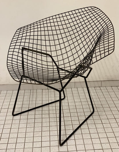 Stuhl "Diamond 421" mit Lederpolsterung von Harry Bertoia für Knoll