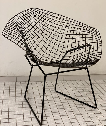 Stuhl "Diamond 421" mit Lederpolsterung von Harry Bertoia für Knoll