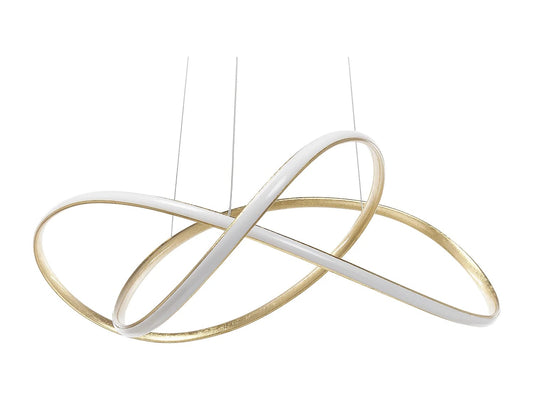 Hängeleuchte Tumen von Beliani Goldfarben mit integrierter LED Pre-Loved