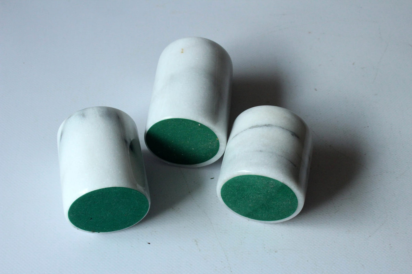 Set von 3 Vintage Kerzenhalter aus Marmor