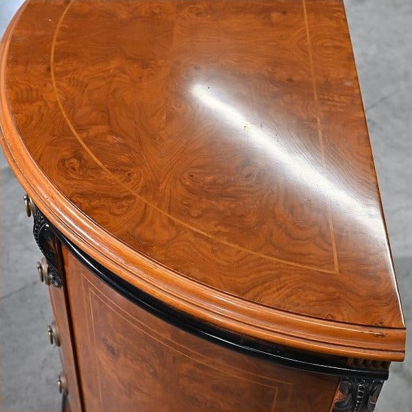 Vintage Kommode Halbmond von unbekannt für Italienisches Design, Mahagoni, Art Nouveau Stil