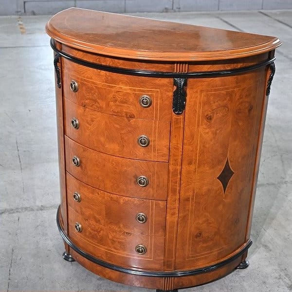 Vintage Kommode Halbmond von unbekannt für Italienisches Design, Mahagoni, Art Nouveau Stil