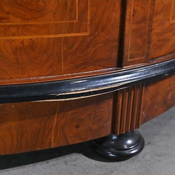 Vintage Kommode Halbmond von unbekannt für Italienisches Design, Mahagoni, Art Nouveau Stil