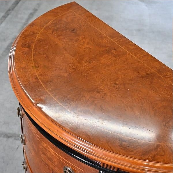 Vintage Kommode Halbmond von unbekannt für Italienisches Design, Mahagoni, Art Nouveau Stil