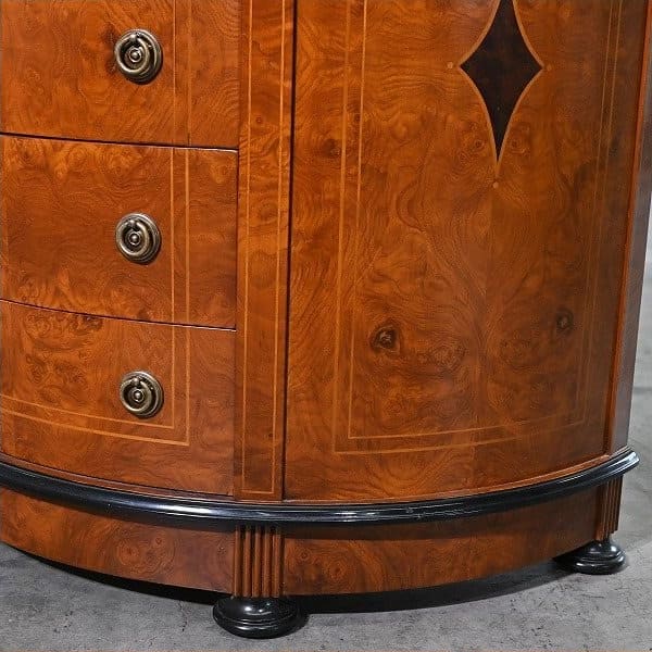Vintage Kommode Halbmond von unbekannt für Italienisches Design, Mahagoni, Art Nouveau Stil