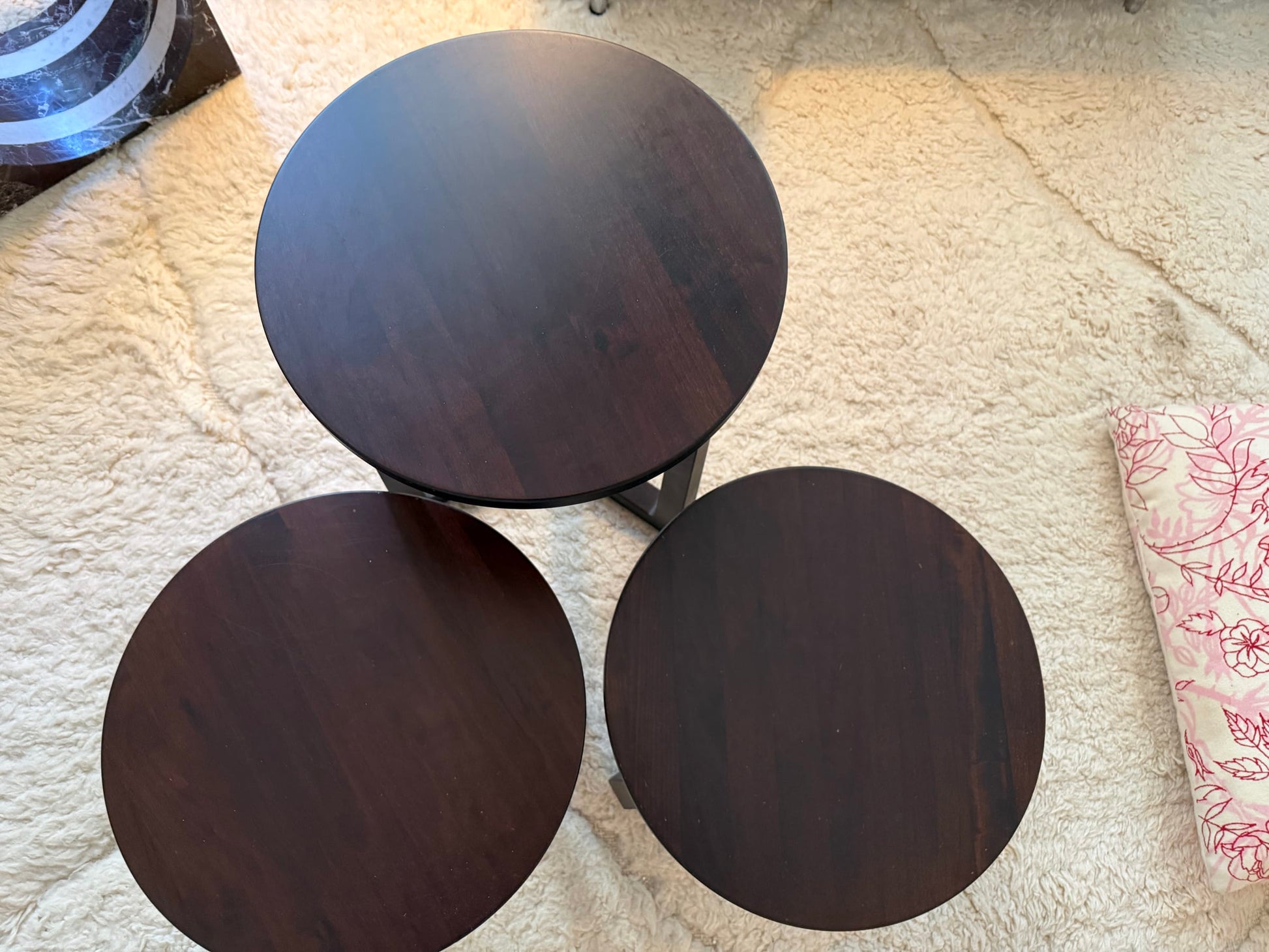 Set von 3 Vintage Beistelltisch "Jiff" von Flexform