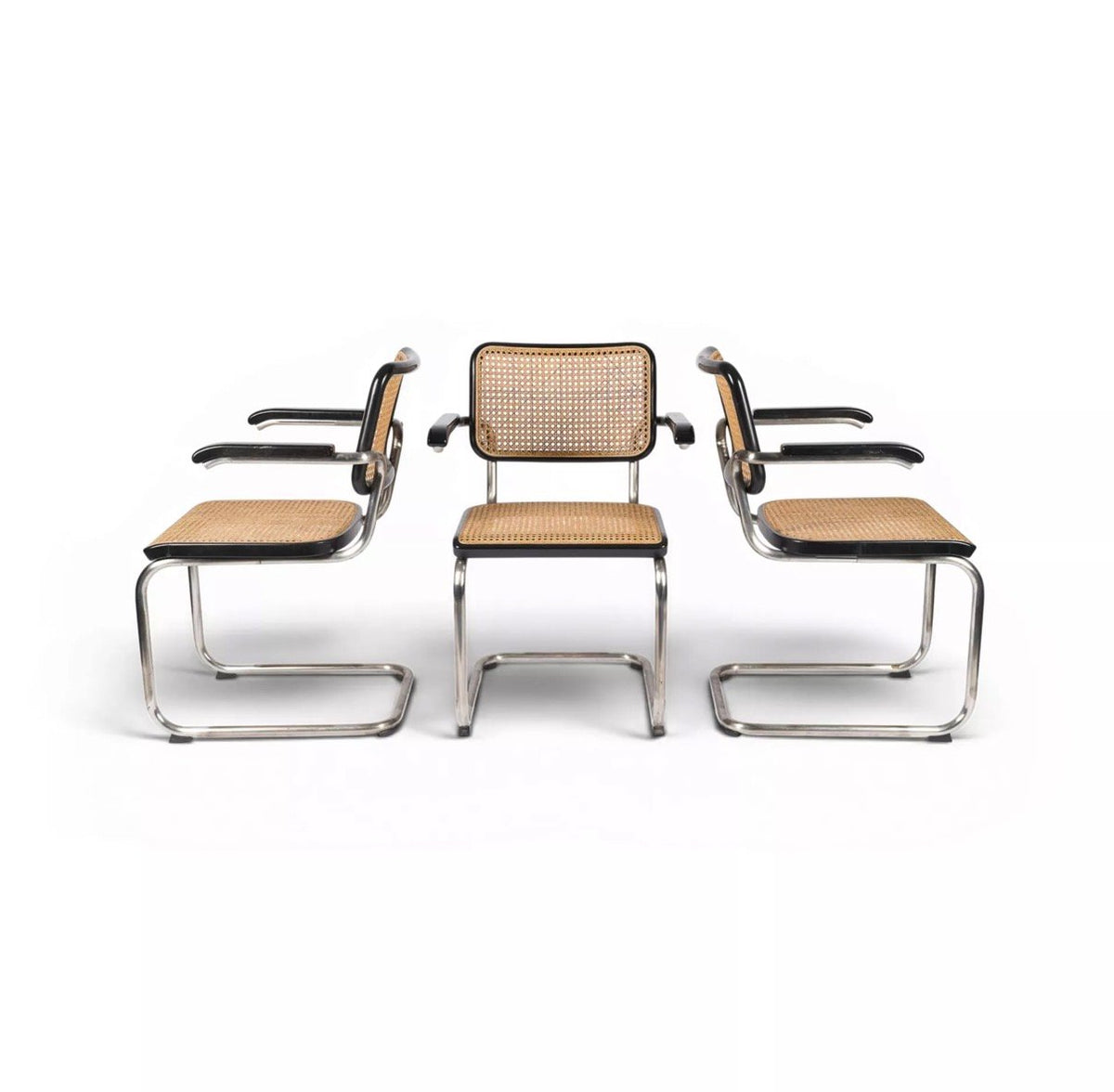 Set von 3 Freischwinger S64 von Marcel Breuer für Thonet, Special Edition 1999