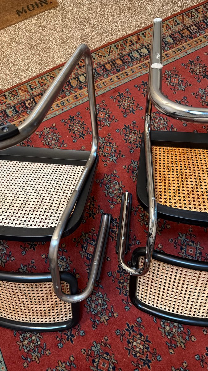 Set von 3 Freischwinger S64 von Marcel Breuer für Thonet, Special Edition 1999