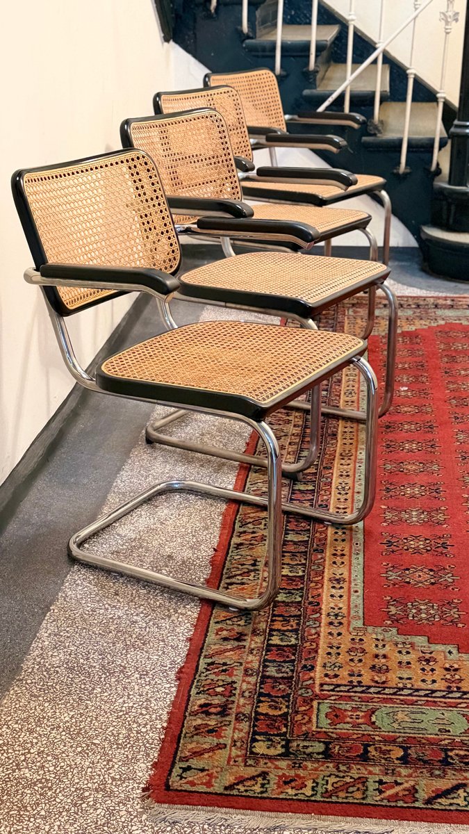 Set von 3 Freischwinger S64 von Marcel Breuer für Thonet, Special Edition 1999