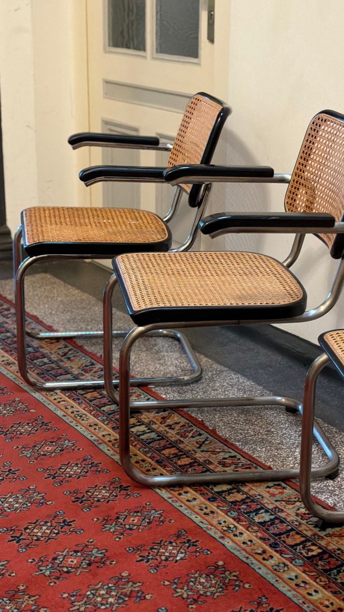 Set von 3 Freischwinger S64 von Marcel Breuer für Thonet, Special Edition 1999