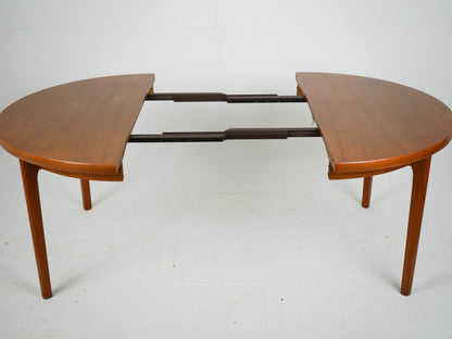 Vintage Teak Esstisch rund ausziehbar Mid Century