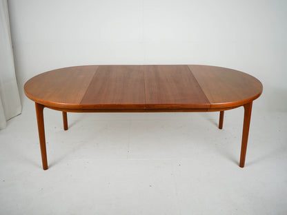 Vintage Teak Esstisch rund ausziehbar Mid Century