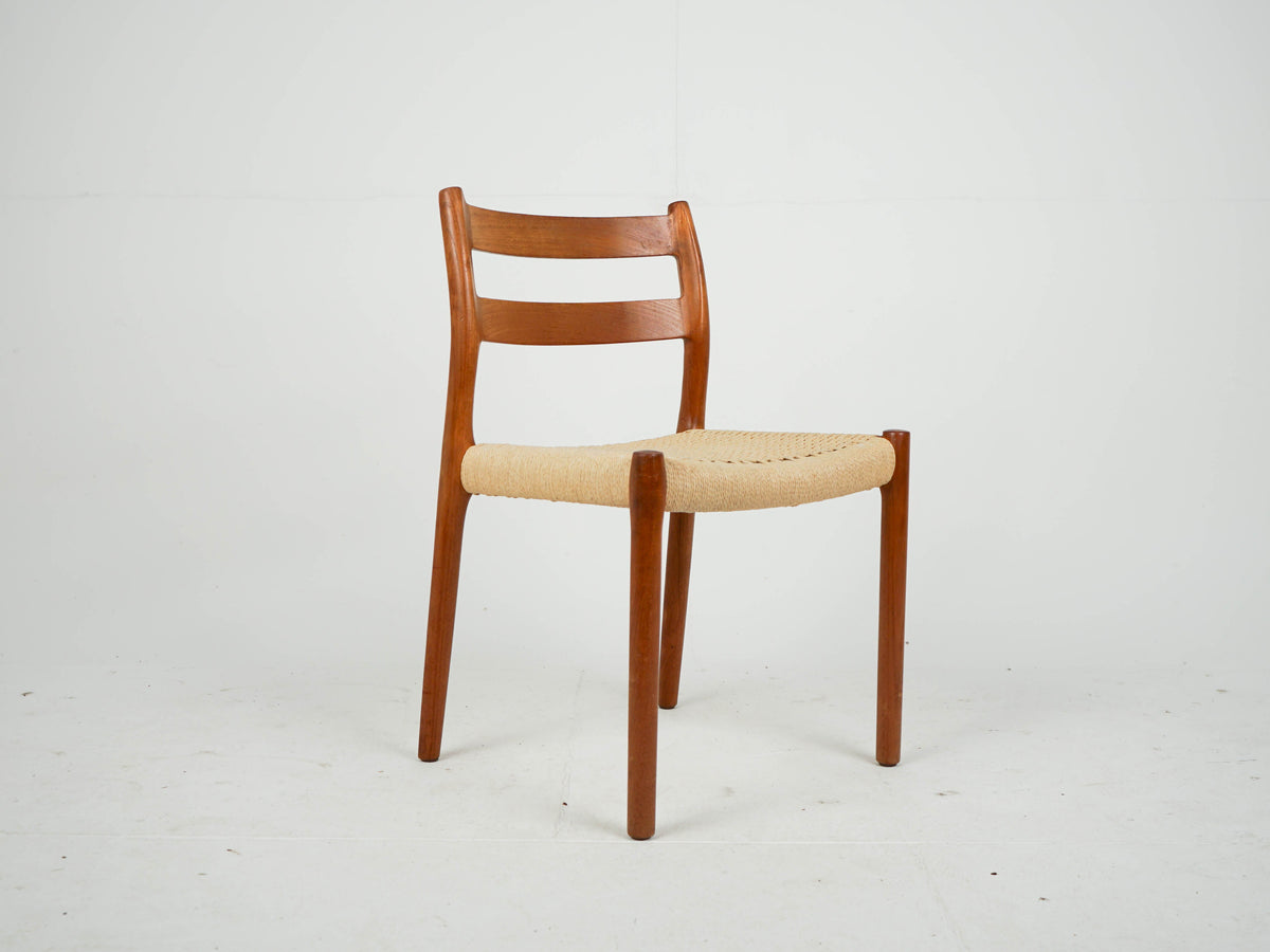 Set von 4 Vintage Teak Stuhl "Modell 84" von Niels Otto Møller für JL Møller Møbelfabrik