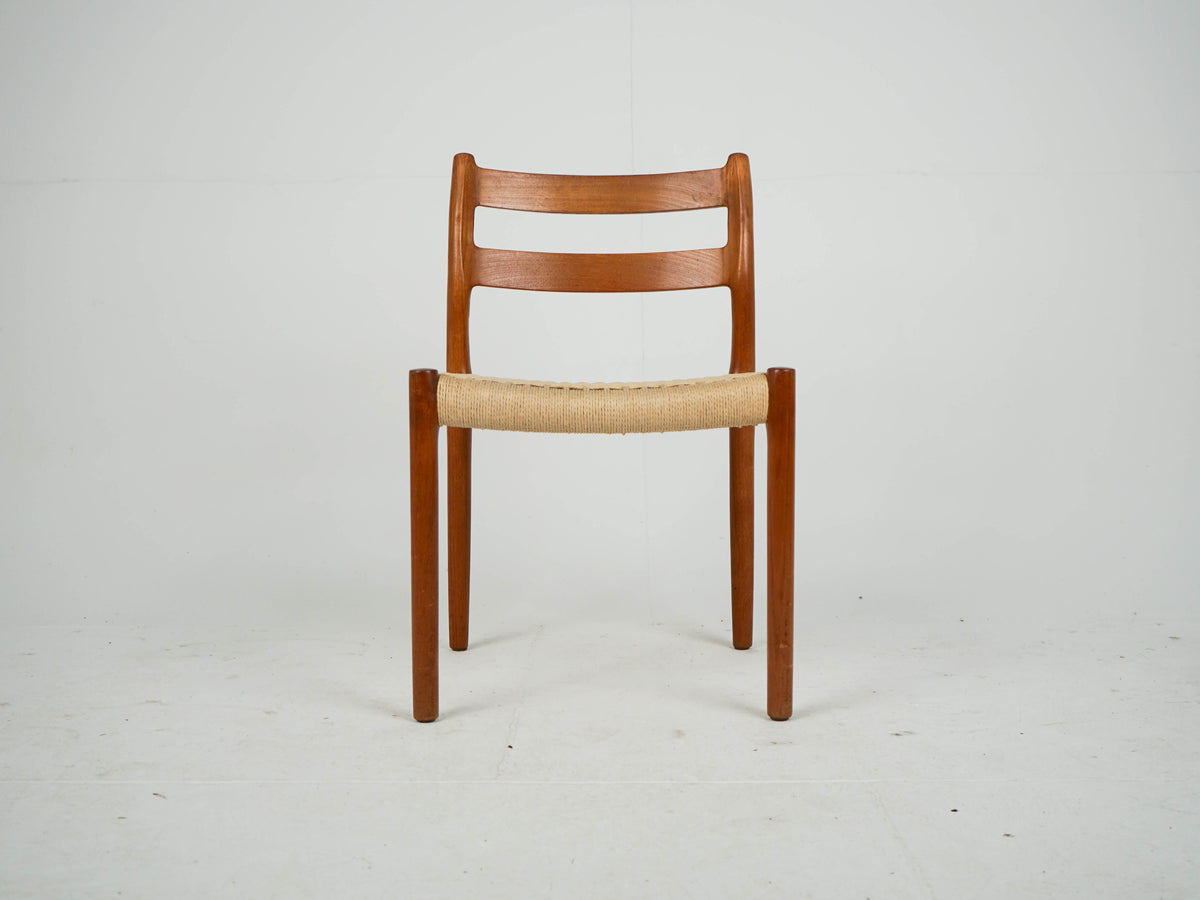Set von 4 Vintage Teak Stuhl "Modell 84" von Niels Otto Møller für JL Møller Møbelfabrik