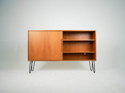 Vintage Teak Sideboard mit Schiebetür, Mid-Century