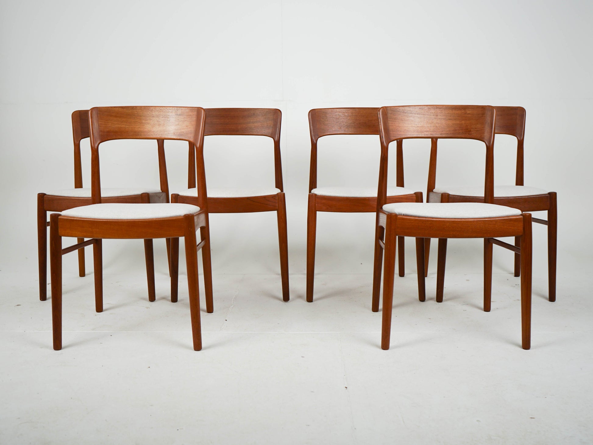 Set von 6 Vintage Teak Esszimmerstuhl von Henning Kjærnulf für Korup Stolefabrik