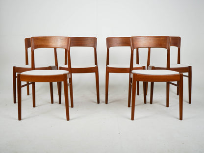 Set von 6 Vintage Teak Esszimmerstuhl von Henning Kjærnulf für Korup Stolefabrik