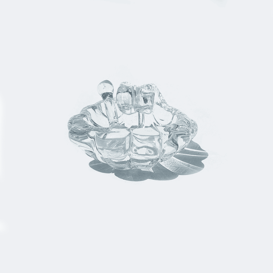 Schale Moutardier Coquillage Glas Transparent