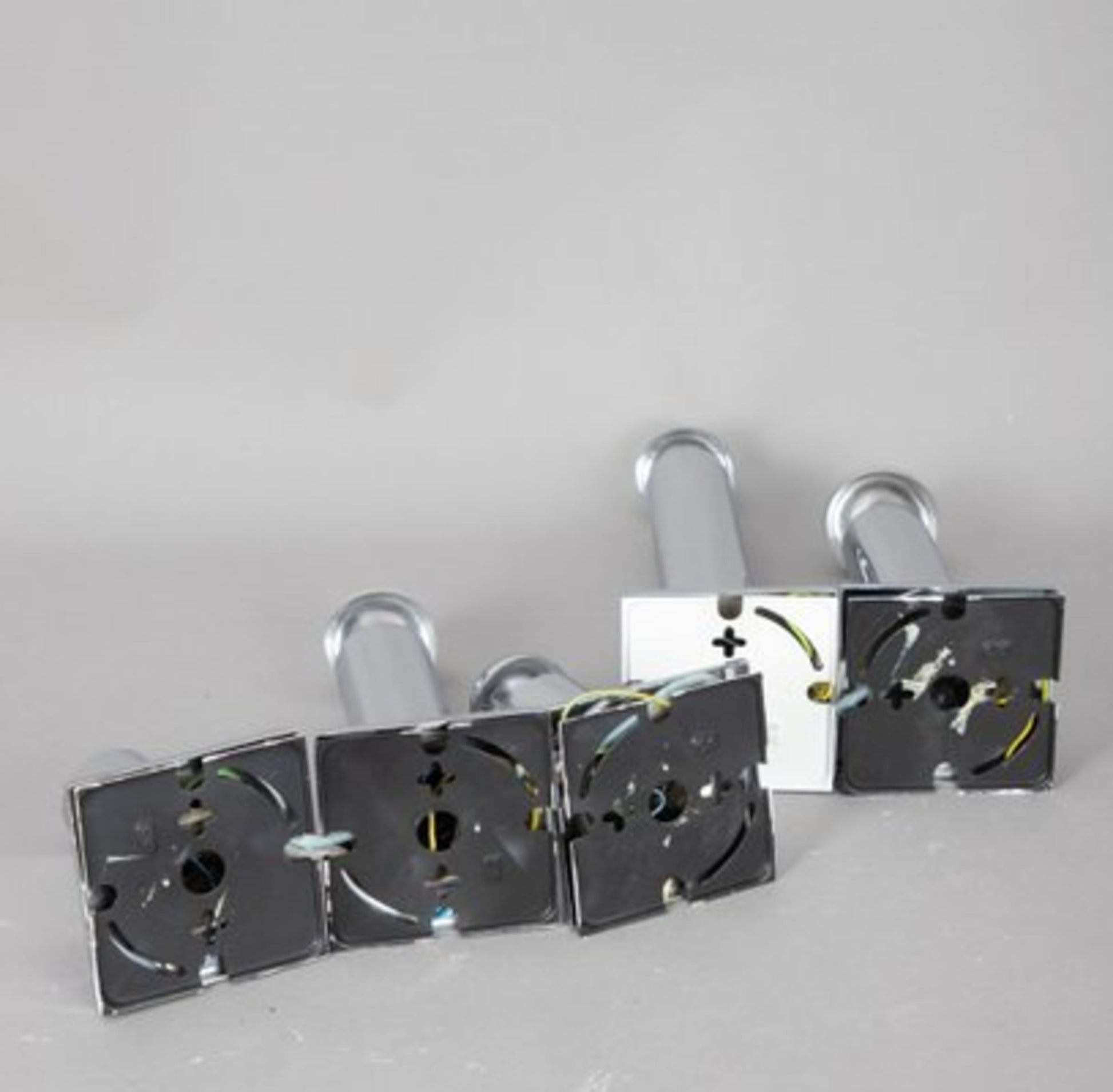 Vintage Lampe Set von 5 von Staff Silber verchromt