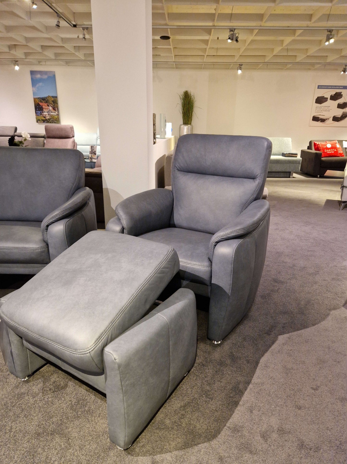 Modulsofa Bornholm 3-2-1 von Liva mit Hocker