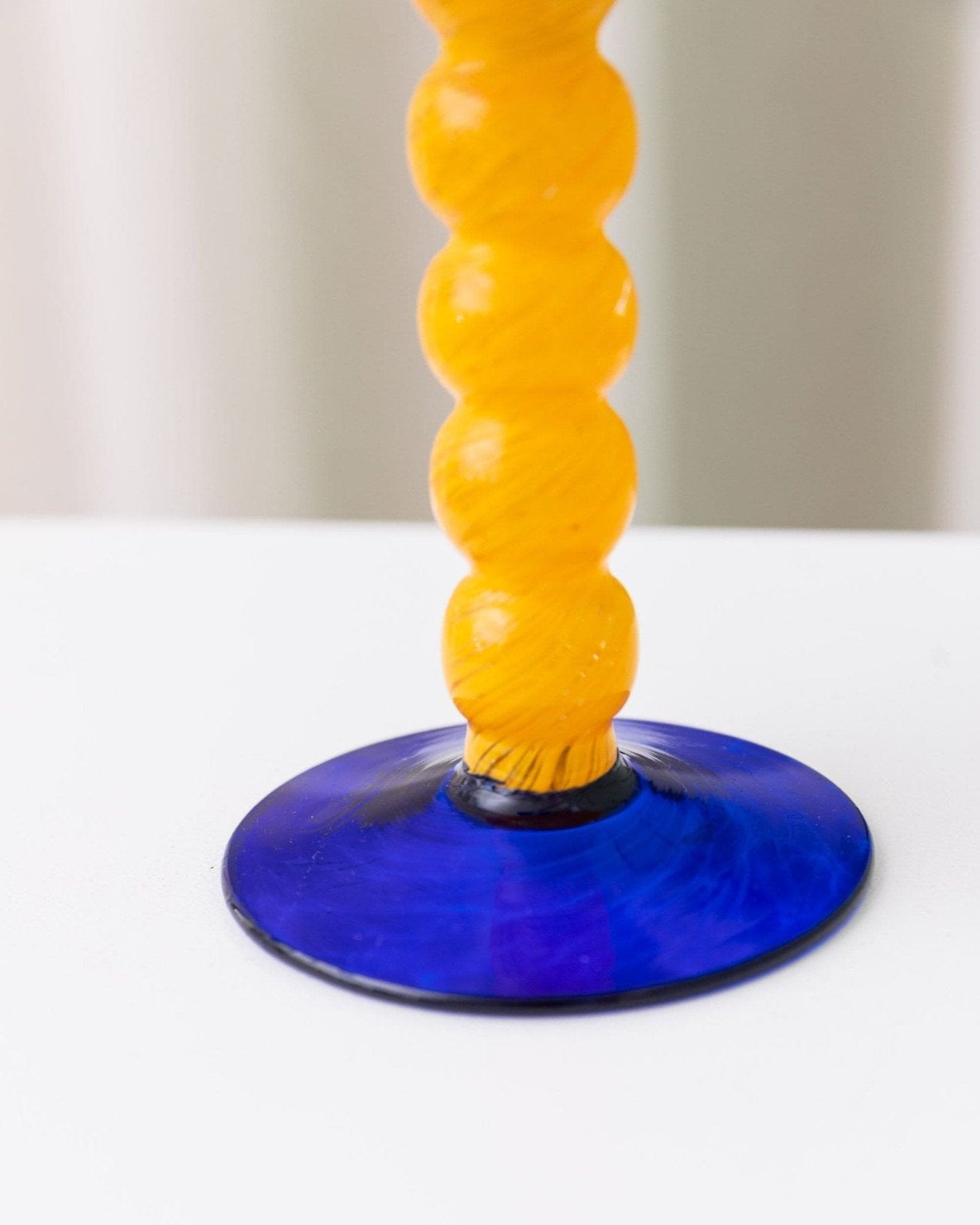 Bougeoir vintage en verre de Murano design postmoderne Memphis Milano années 1980