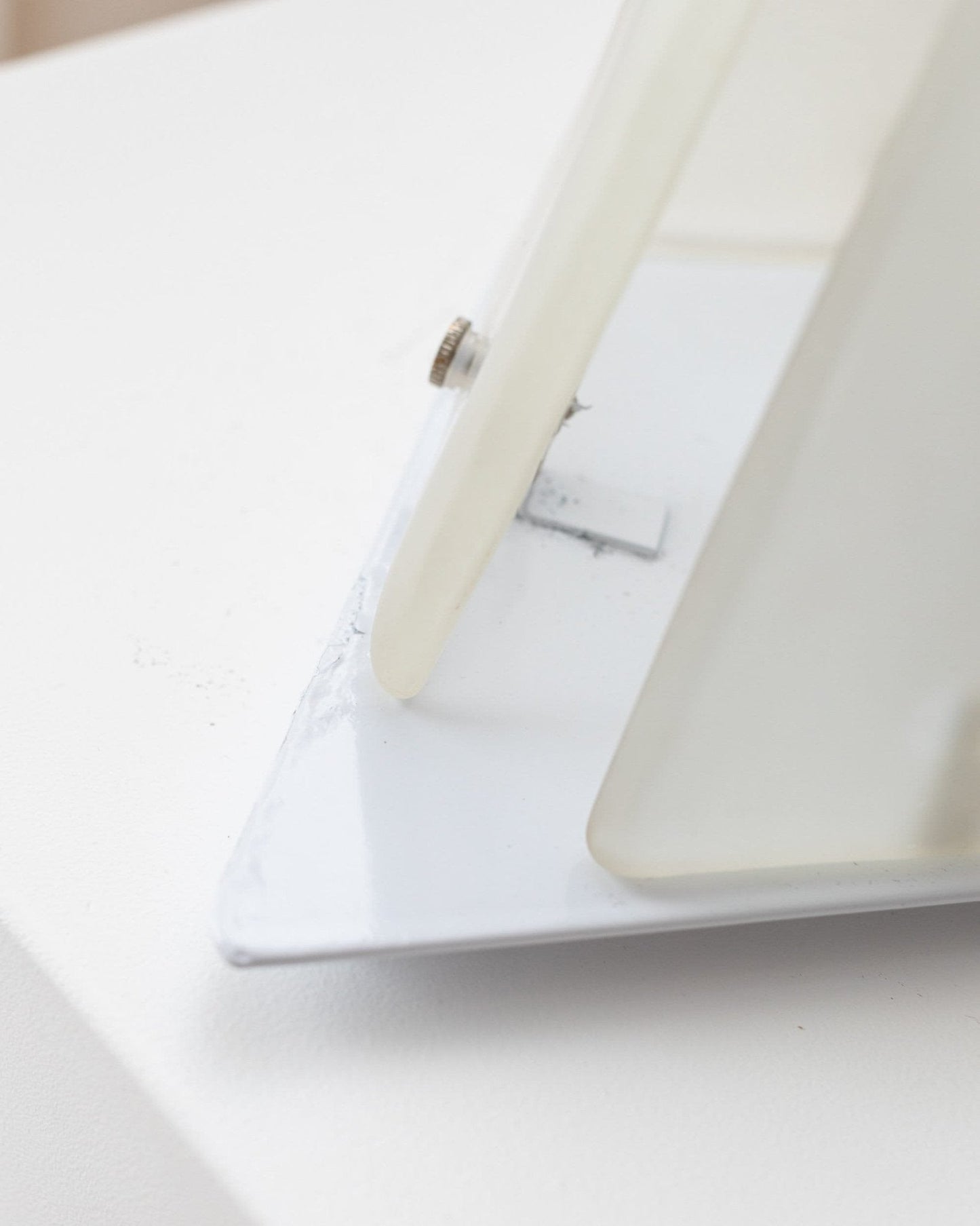 Vintage Tischlampe Pyramide von Murano für Murano aus satiniertem Glas