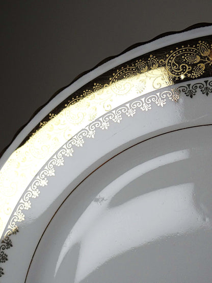 Set von 6 Vintage Teller ADP Royal Limoges mit Golddekor