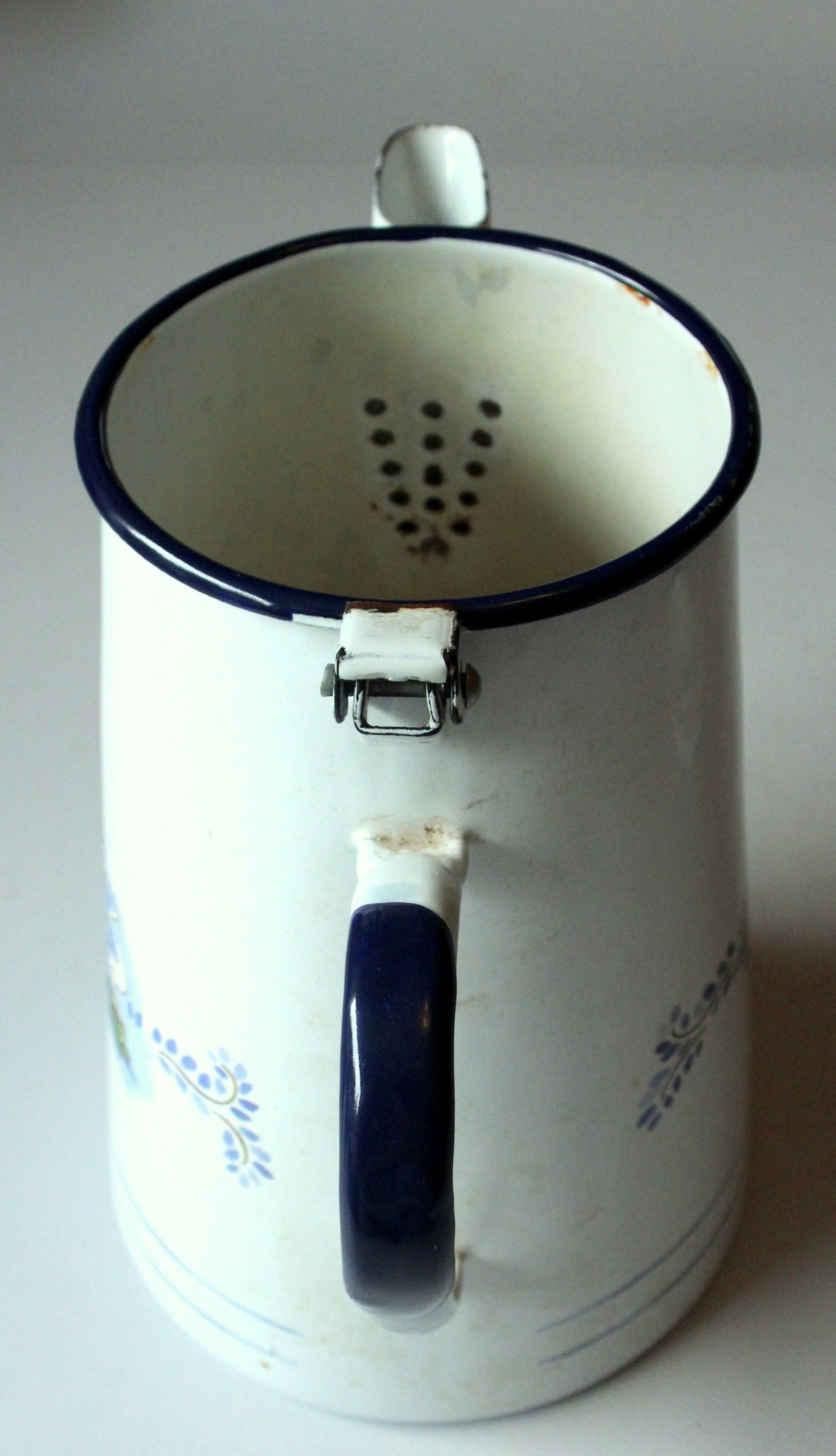 Vintage Kaffeekanne Emaille "Kater Jacob" von Sven Hartmann für ELO