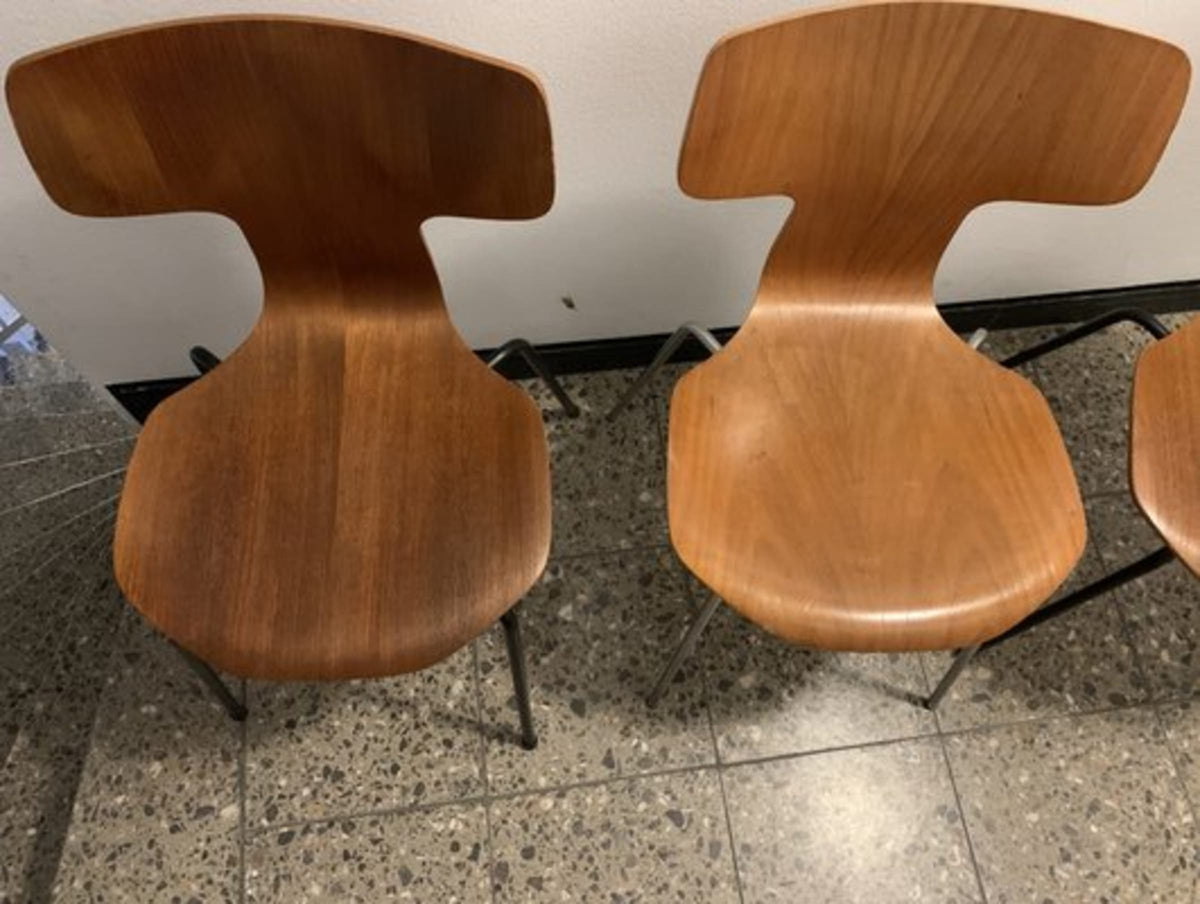Vintage Stuhl 3103 Hammer Chair von Arne Jacobsen für Fritz Hansen Set von 2
