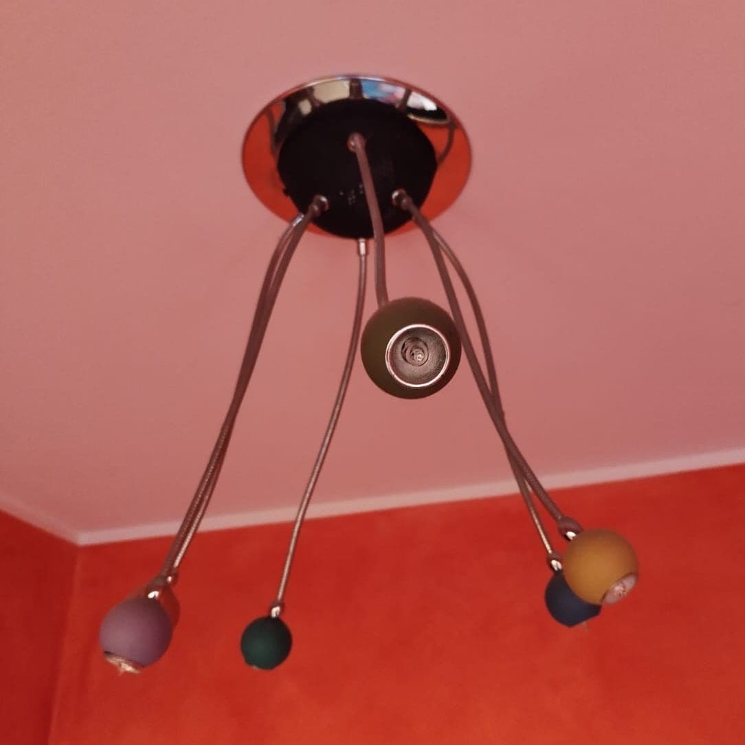 Laser Pensieri ceiling light with colorful spots