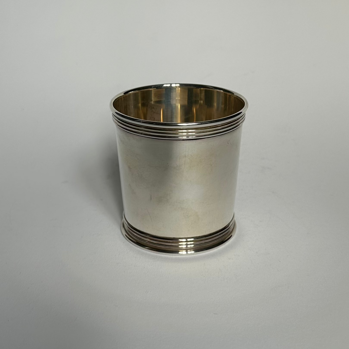 Vintage cylindrical silver cup by Tiffany & Co.