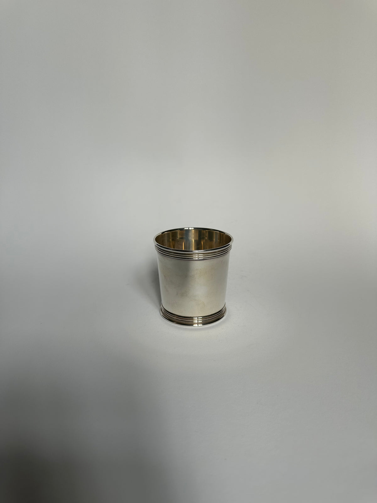 Vintage cylindrical silver cup by Tiffany & Co.