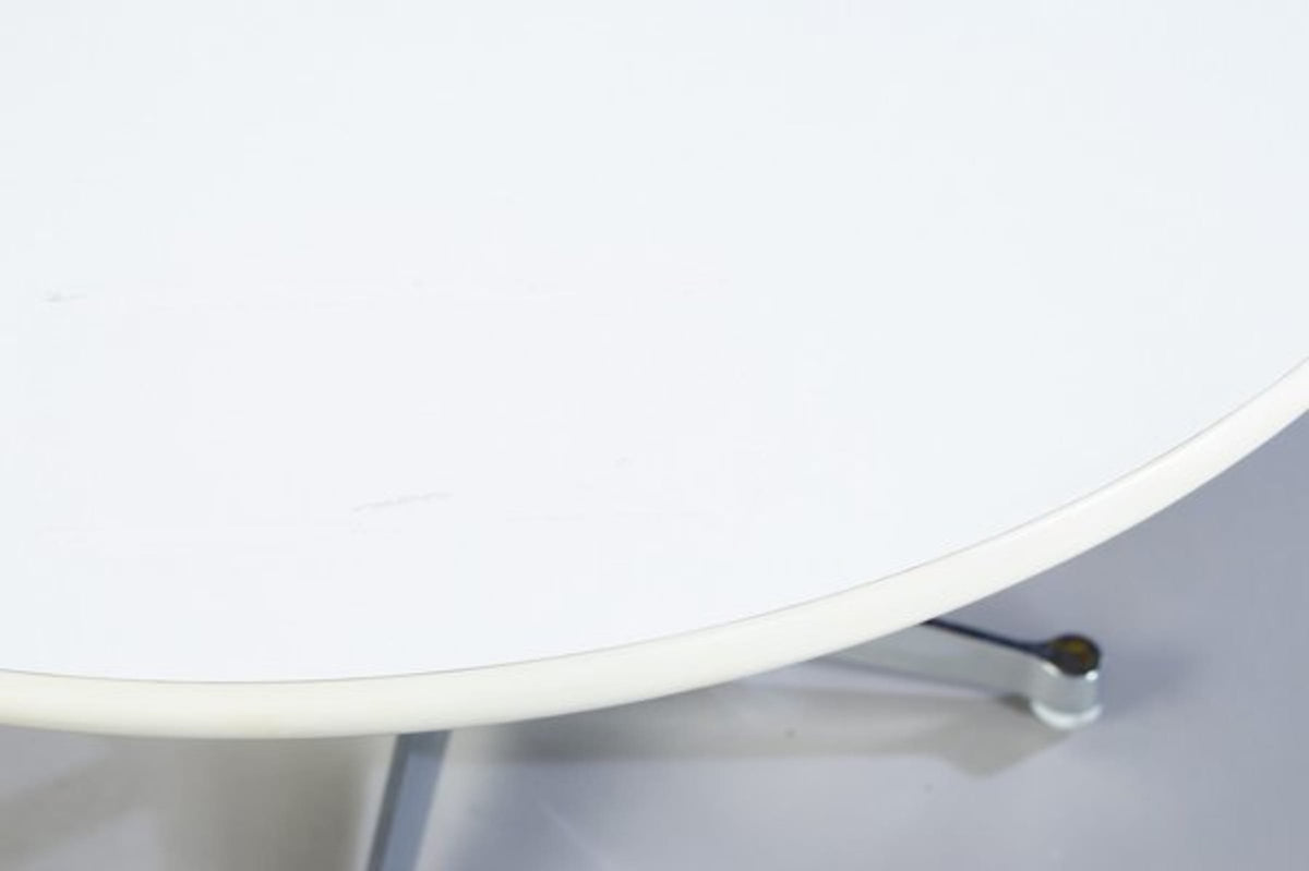 Vintage Couchtisch von Charles und Ray Eames für Herman Miller weiß schwarz silber