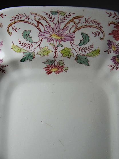 Vintage Servierplatte "Pâquerettes" von Longchamp, Art Nouveau