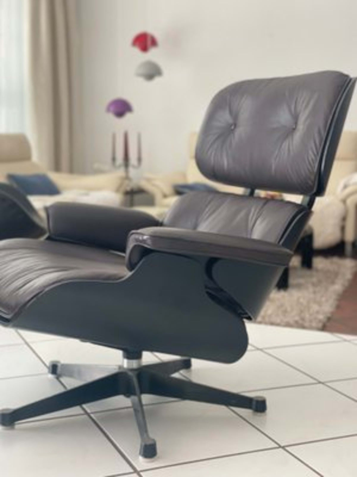 Vintage Lounge Sessel Set von 2 von Charles und Ray Eames für Herman Miller schwarz