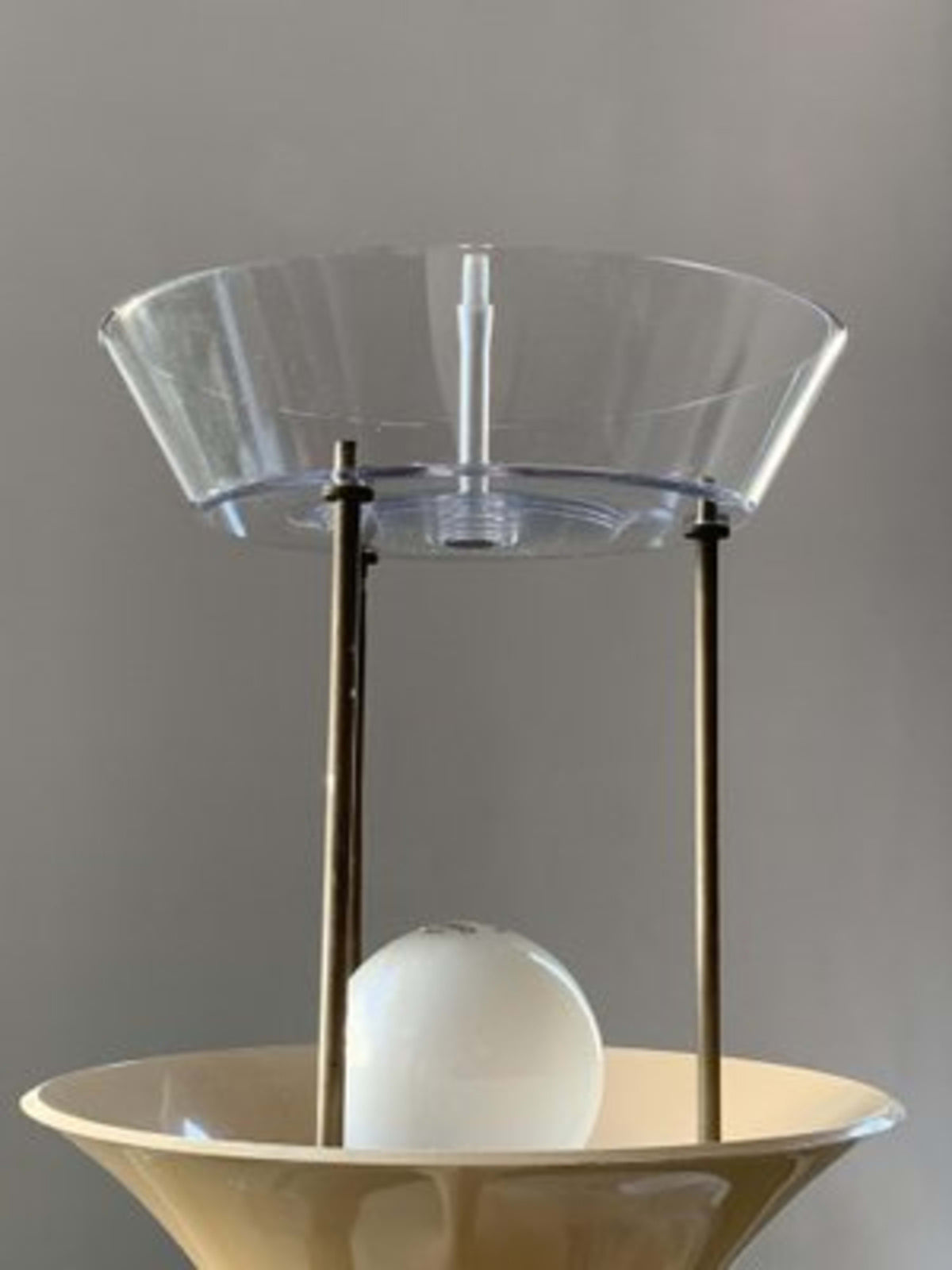 Vintage Panthella Tischlampe von Verner Panton für Louis Poulsen cremeweiß