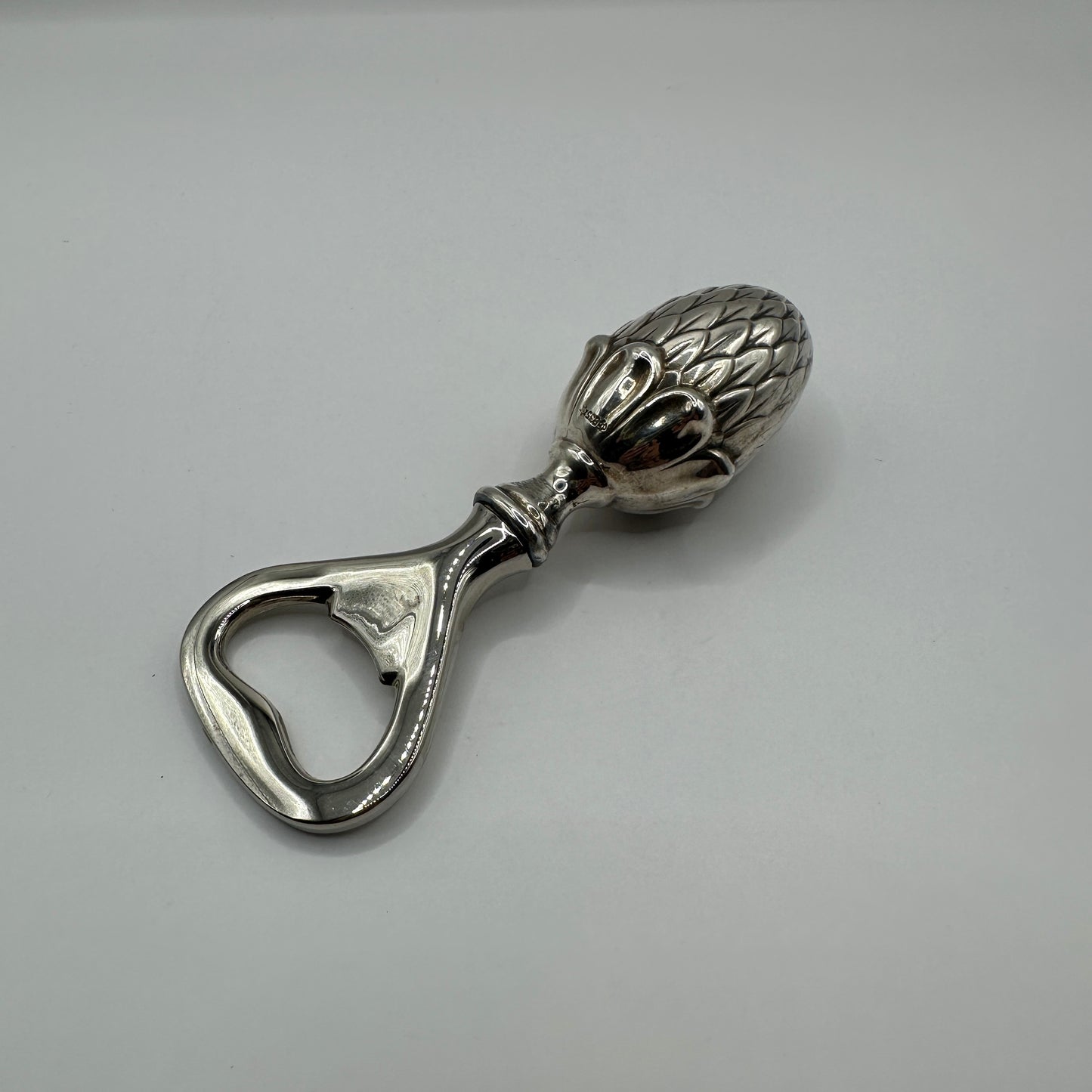 Vintage Flaschenöffner Artischocke 925er Silber massiv gearbeitet