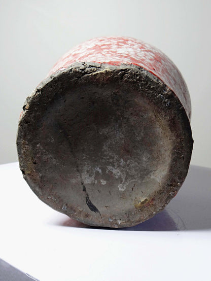 Vintage Vase Raku-Keramik Sakura-Dekor, Japan