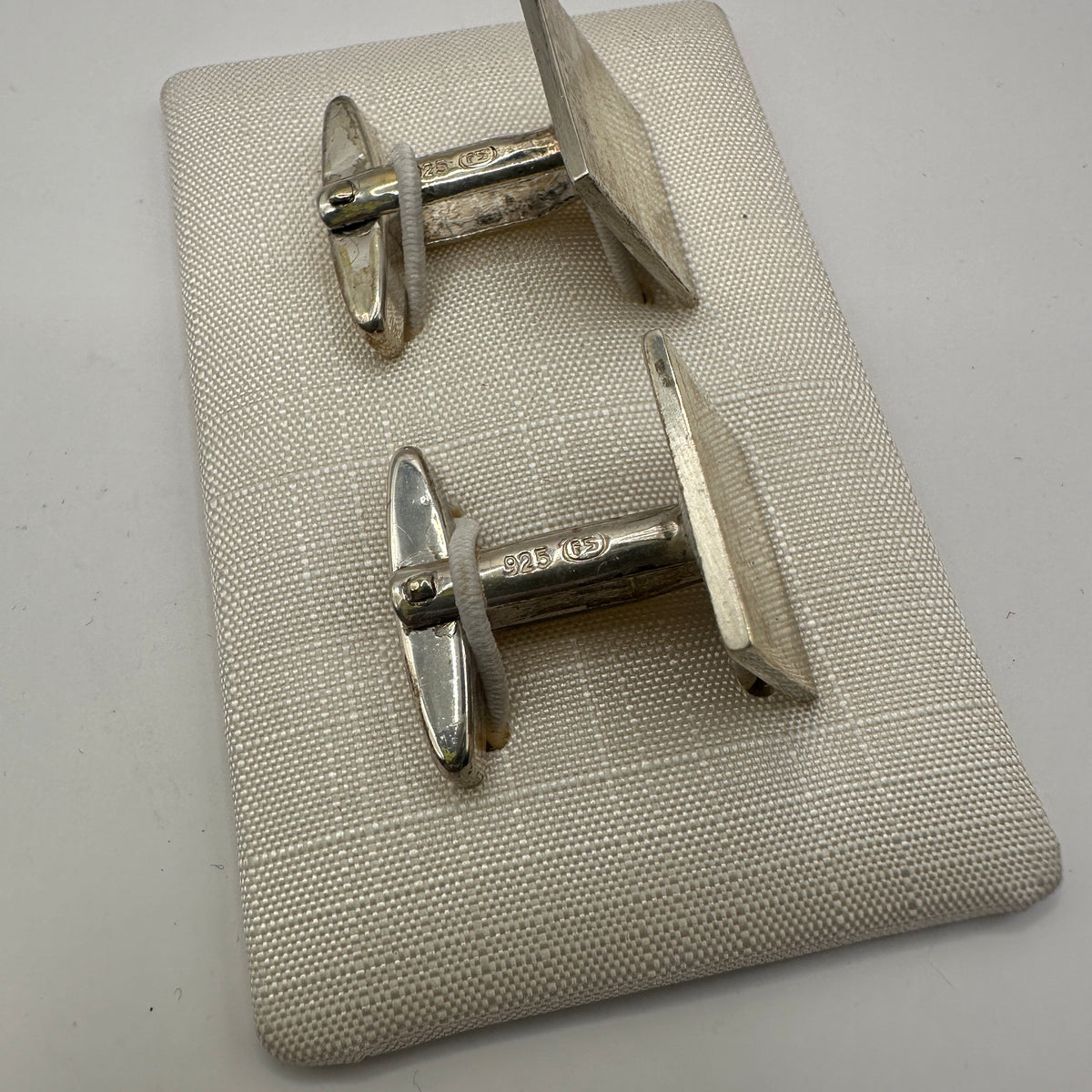 Vintage Manschettenknopf Set von 2 aus 925er Silber